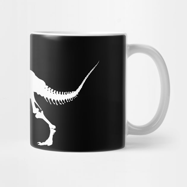 TRex Dinosaur Skeleton Silhouette by MOP tees